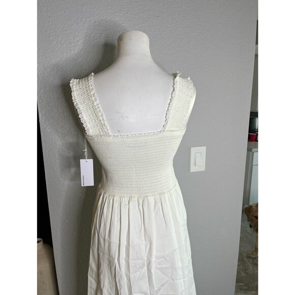 Reformation Villa Smocked Stretch Cotton Sundress - Picture 8 of 11